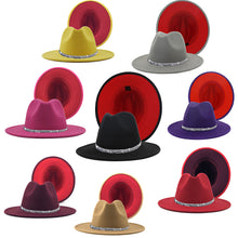 Load image into Gallery viewer, Two Tone Hats Different Color Wool Felt Hats For Women**