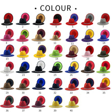 Load image into Gallery viewer, Two Tone Hats Different Color Wool Felt Hats For Women**