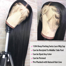Load image into Gallery viewer, 360 Glueless Straight Frontal 13x6 - 13x4 Lace Human Hair Wig. (Pre Plucked)