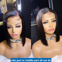 Load image into Gallery viewer, 13x4 Straight Lace Frontal Bob Wig (Pre Plucked Bleached Knots with (150%-180%).