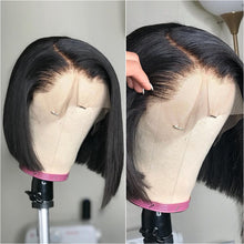 Load image into Gallery viewer, 13x4 Straight Lace Frontal Bob Wig (Pre Plucked Bleached Knots with (150%-180%).