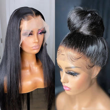 Load image into Gallery viewer, 360 Glueless Straight Frontal 13x6 - 13x4 Lace Human Hair Wig. (Pre Plucked)