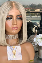 Load image into Gallery viewer, Ashy Grey Blonde Human Hair Lace Front Wig .
